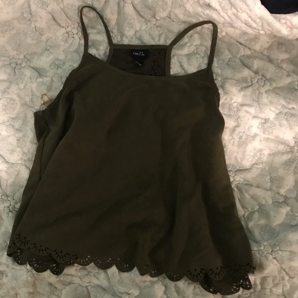 Velvet green tank top